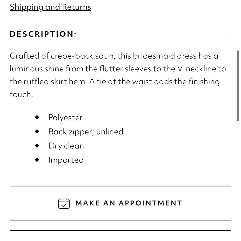 NWOT Flutter Sleeve Crepe Satin Ruffle Bridesmaid Gown Desert Coral David’s - Picture 6 of 7